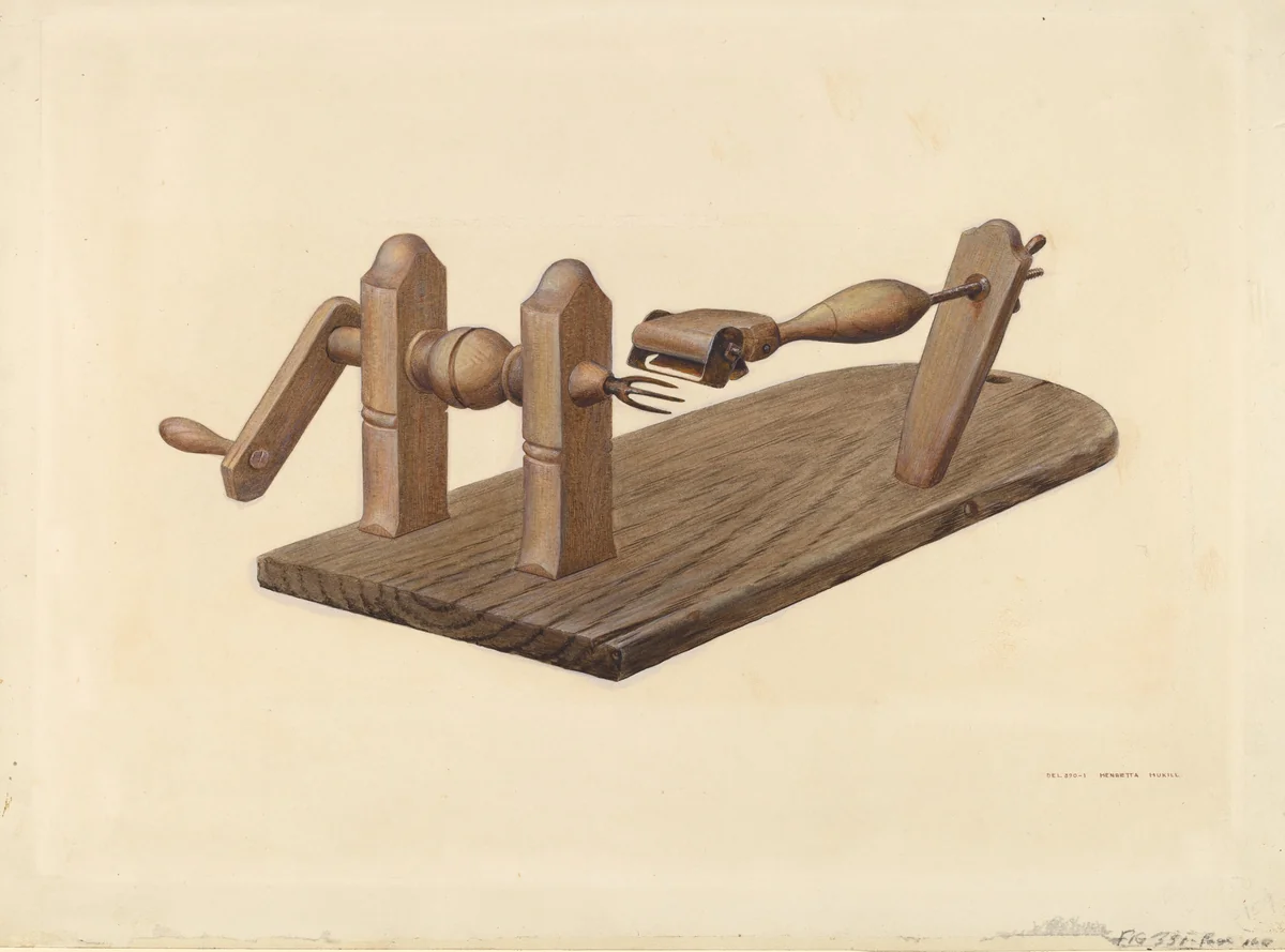 Apple Peeler by Henrietta S. Hukill, index of american design, 1939