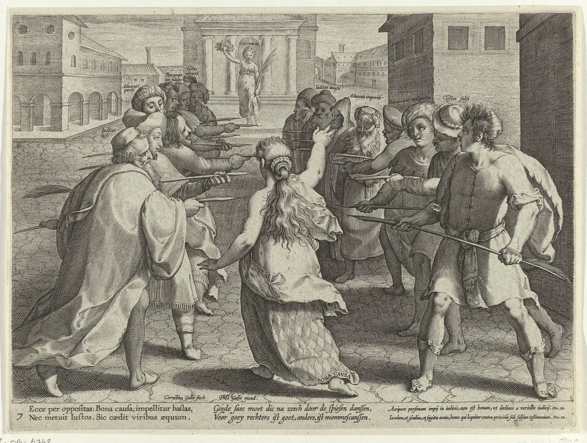 Gevaren van het proces by Unknown, print, 1593-1597