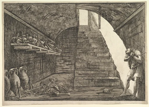 Prison Scene by Francesco Piranesi, print, 1770-1810