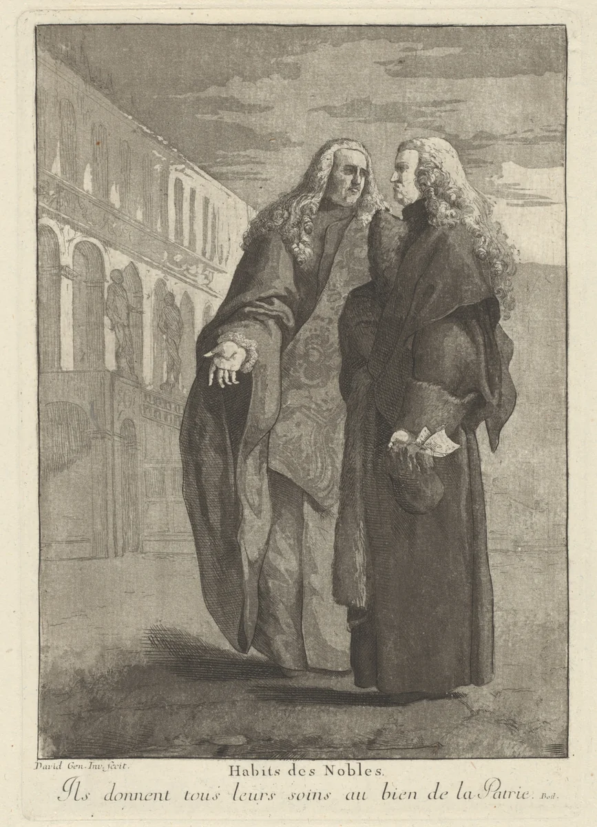 Habits des nobles (Dress of the Noblemen) by Giovanni David, print, 1775