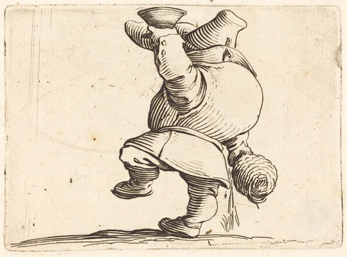 The Drinker, Back View by Jacques Callot, print, 1622