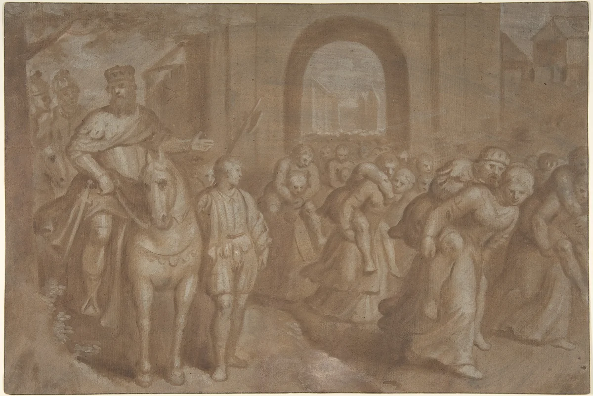 The Women of Weinsberg by Otto van Veen, drawing, 1576-1629