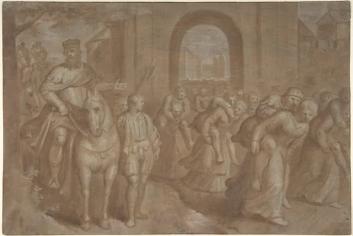 The Women of Weinsberg by Otto van Veen, drawing, 1576-1629