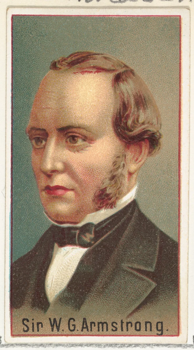 Sir W. G. Armstrong, printer's sample for the World's Inventors souvenir album (A25) for Allen & Ginter Cigarettes by Allen & Ginter, print, 1888