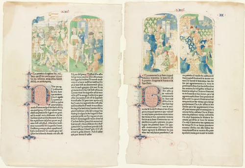 Opening Pages from Valerius Maximus's Facta et dicta memorabilia by Unknown, drawing, 1471-1481