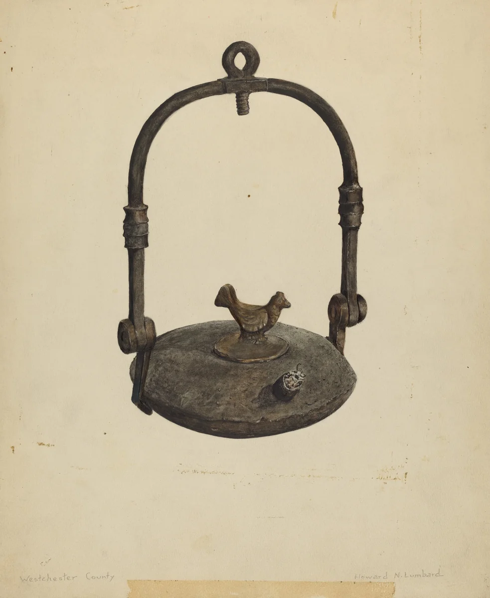 Whale Oil Ship Lamp by Howard Lumbard, index of american design, 1935-1942