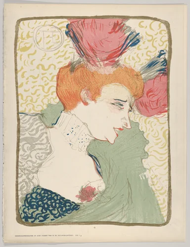 Portrait Bust of Mademoiselle Marcelle Lender by Henri de Toulouse-Lautrec, print, 1895