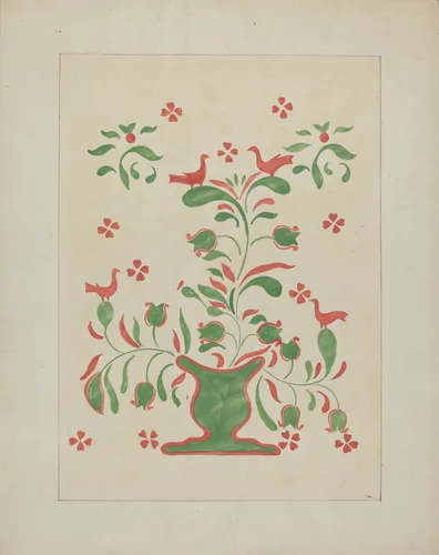 Stencilled Wall by Ray Holden, index of american design, 1936