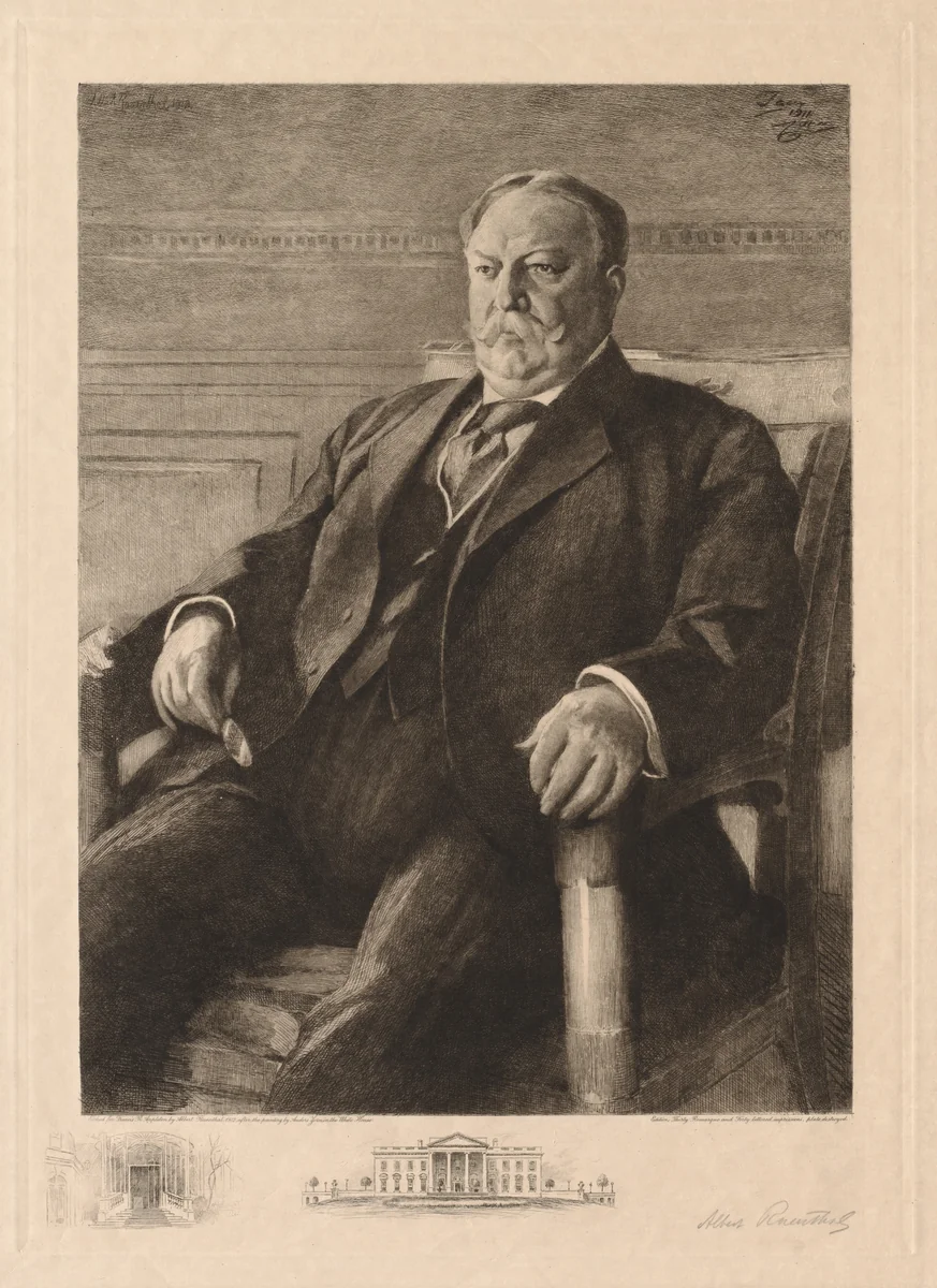 William H. Taft by Albert Rosenthal, print, 1912