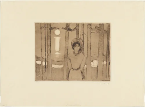 Summer Night. The Voice (Sommernatt. Stemmen) by Edvard Munch, print, 1894