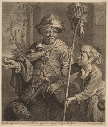 The Seller of Rat Poison by Cornelis Visscher, print, 1655