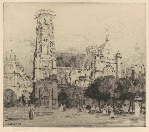 Saint Germain, L'Auxerrois by Charles J. Watson, print, 1913