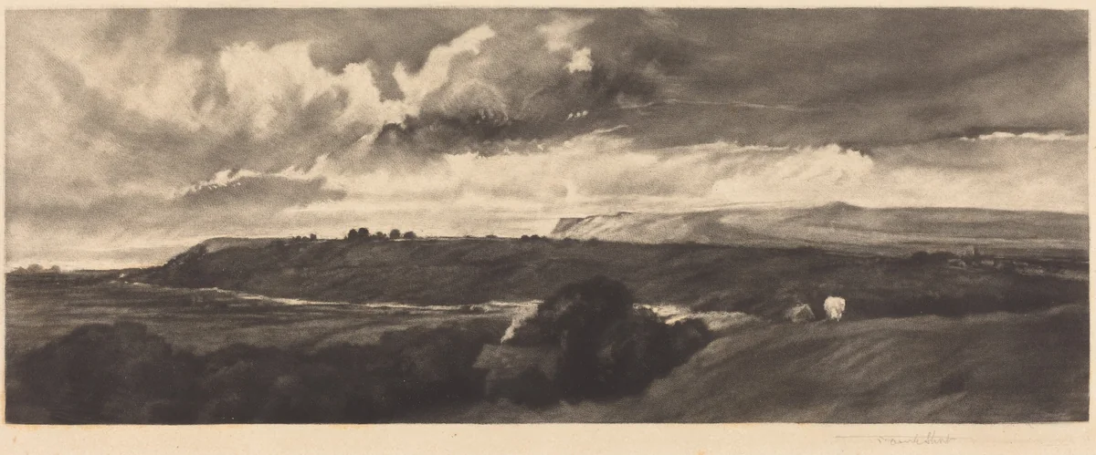 A Yorkshire Road by Frank Short; Peter De Wint, print, 1898