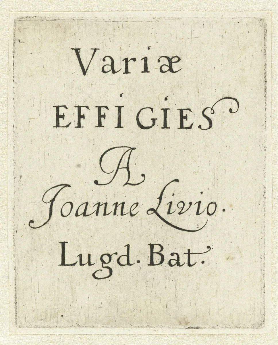 Variae Effigies a Joanne Livio. Lugd. Bat. by anonymous, print, 1630-1674