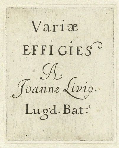 Variae Effigies a Joanne Livio. Lugd. Bat. by anonymous, print, 1630-1674