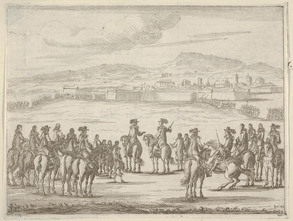 Francesco I d'Este Liberates the City of Turin and Leaves it in the Hands of the Duke of Savoy, from "L'Idea di un Principe ed Eroe Cristiano in Francesco I d'Este, di Modena e Reggio Duca VIII [...]" by Bartolomeo Fenice, print, 1659