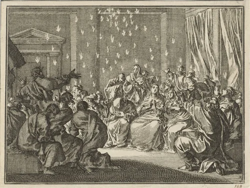 Uitstorting van de Heilige Geest by Jan Luyken, print, 1712