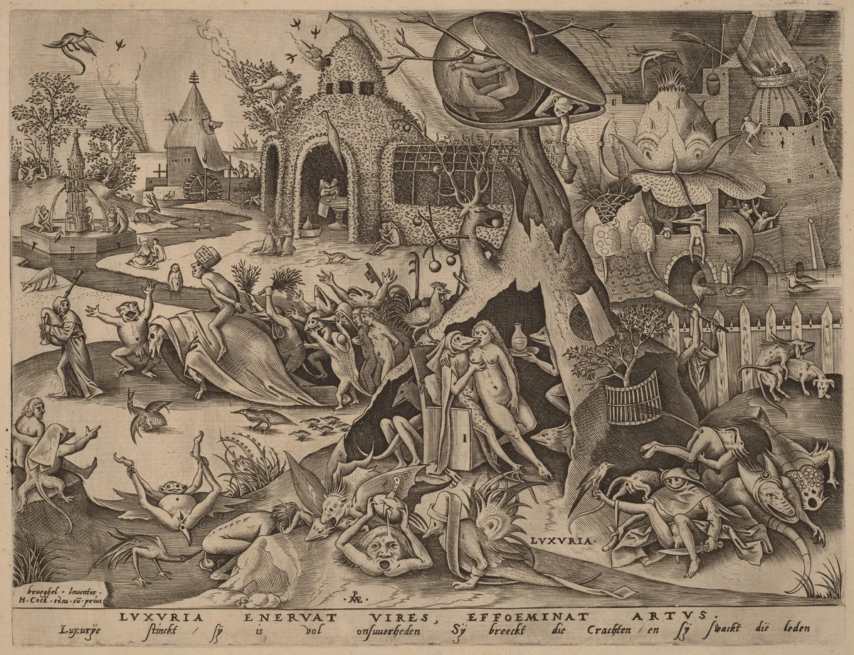Lust by Pieter van der Heyden
Pieter Bruegel the Elder
Hieronymus Cock, print, 1558
