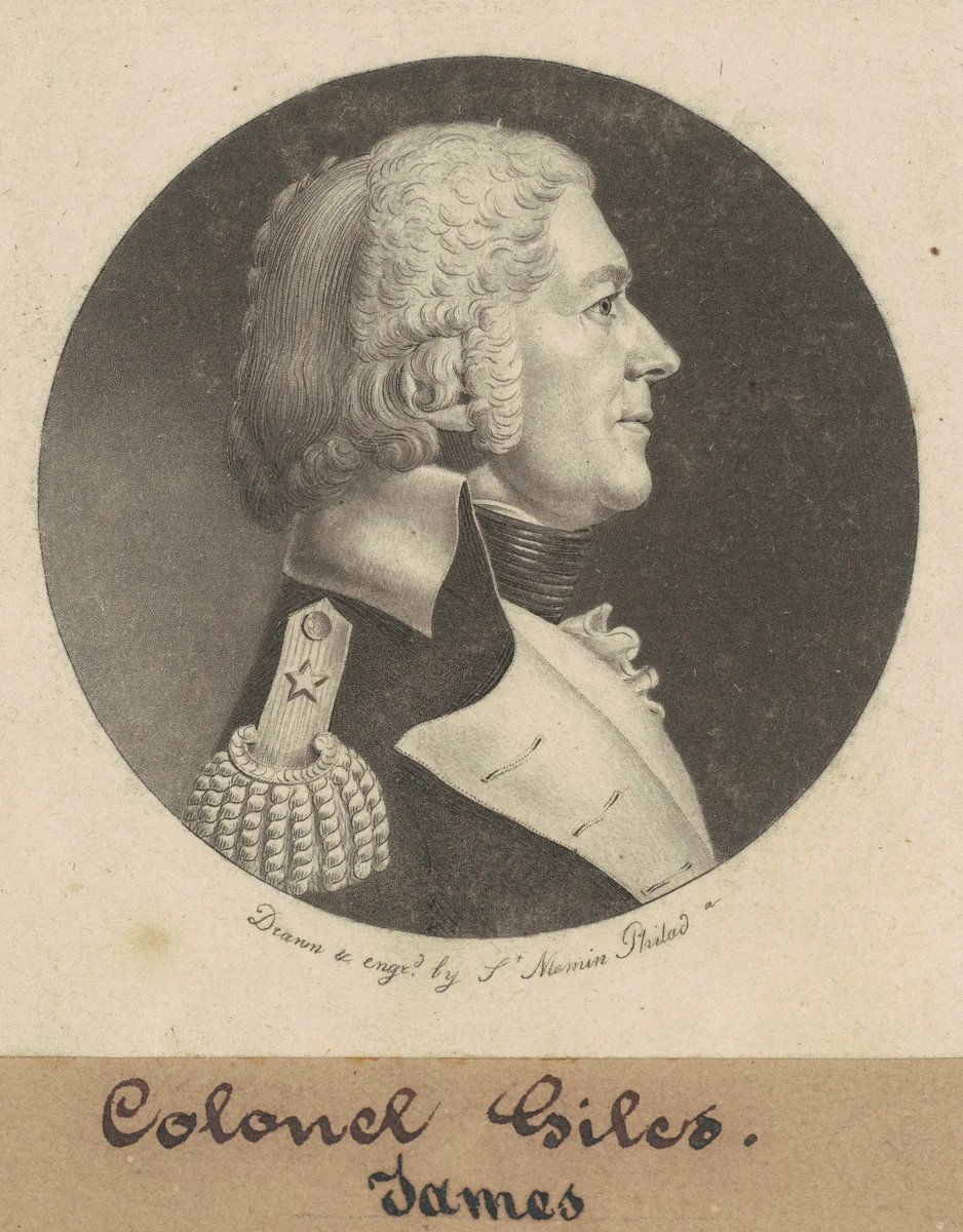 James Giles by Charles B. J. Févret de Saint-Mémin, print, 1799