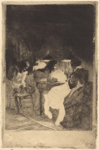 The Childhood of Pierre Clémenceau (L'Enfance de Pierre Clémenceau) by Albert Besnard, print, 1885