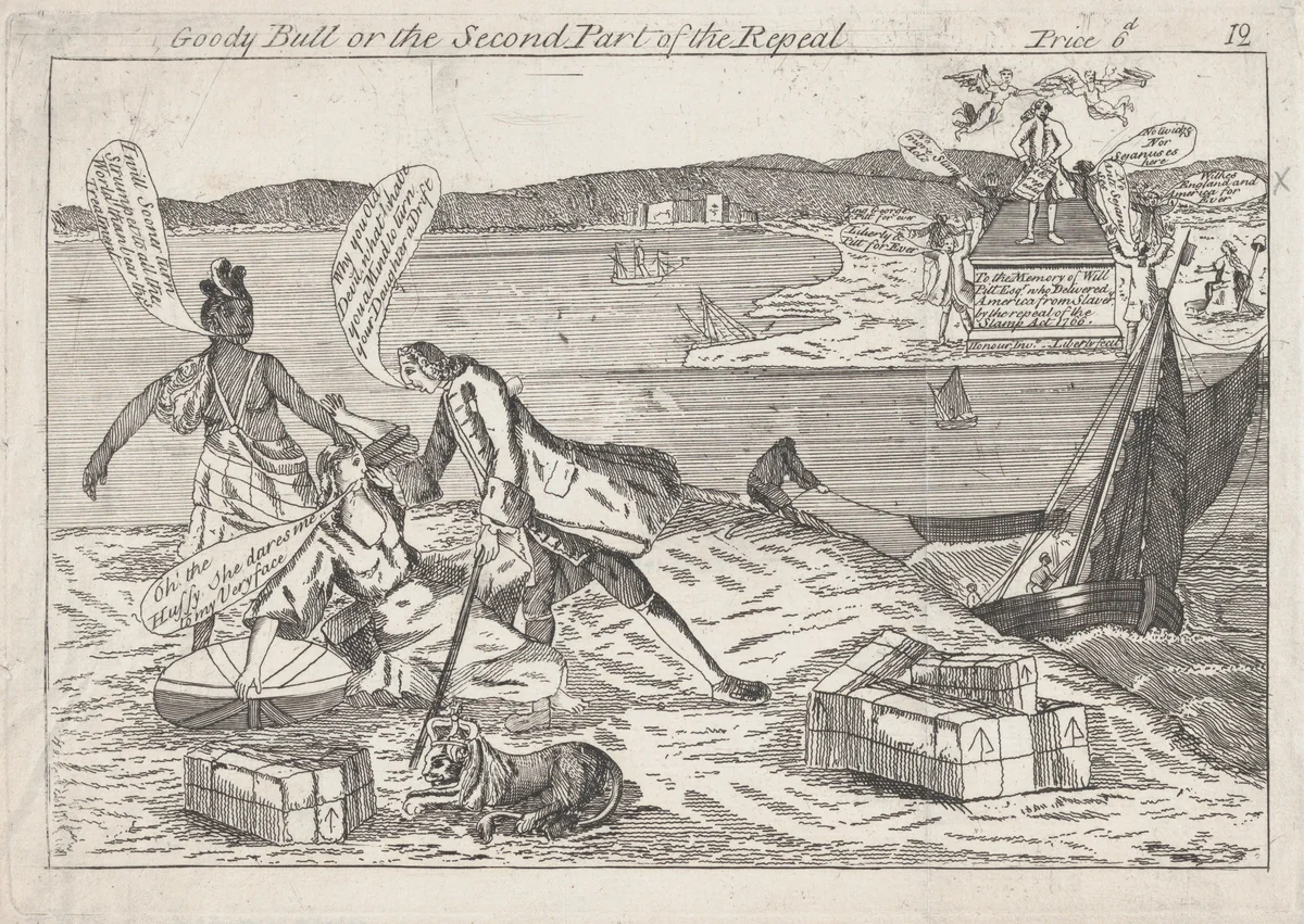 Goody Bull or the Second Part of the Repeal by anonymous, print, 1766