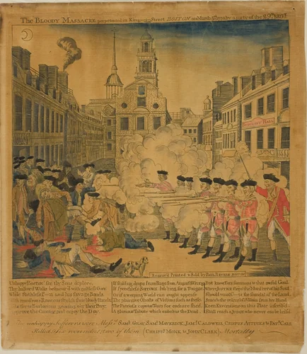 The Boston Massacre by Paul Revere Jr., print, 1770