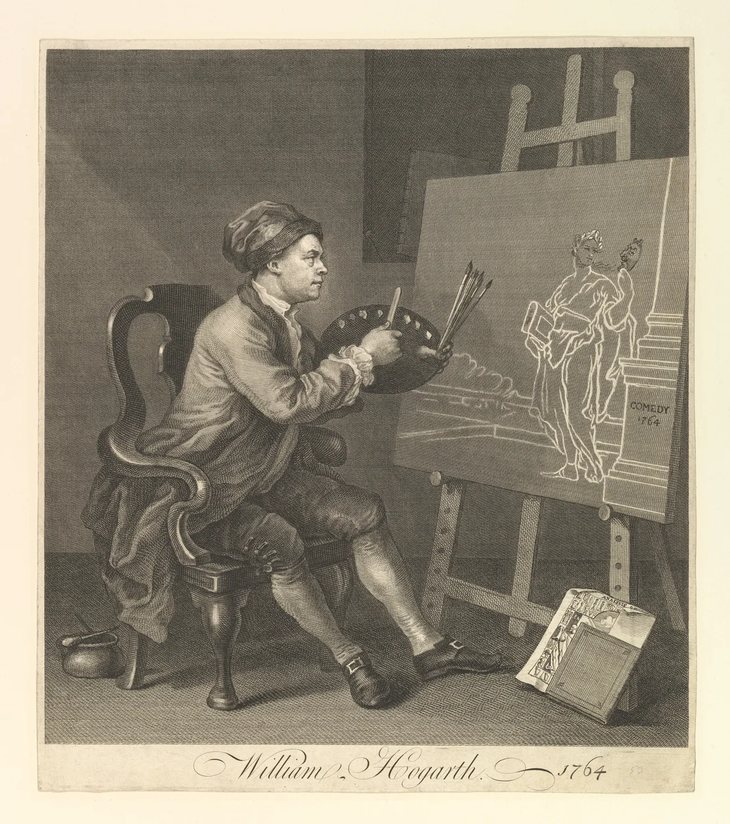 William Hogarth, Serjeant Painter to His Majesty by William Hogarth, print, 1764