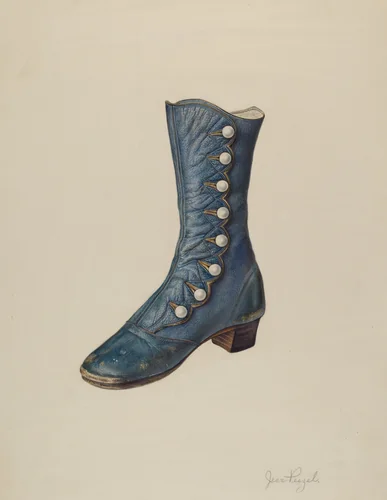 Child's Shoe by Jean Peszel, index of american design, 1935-1942