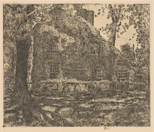 The "Home Sweet Home" Cottage, Easthampton by Childe Hassam, print, 1921