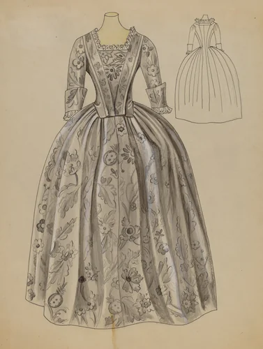 Wedding Dress by Margaret Concha, index of american design, 1935-1942