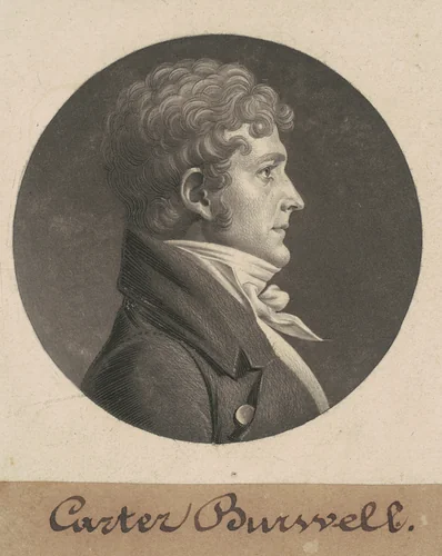 Carter Burwell by Charles B. J. Févret de Saint-Mémin, print, 1805