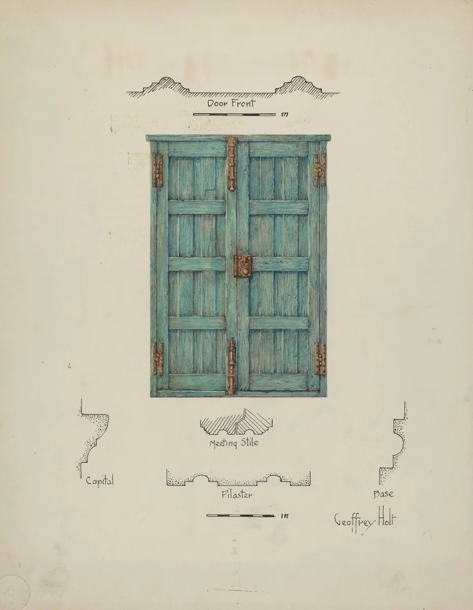 Doors (Inside View) by Geoffrey Holt, index of american design, 1939