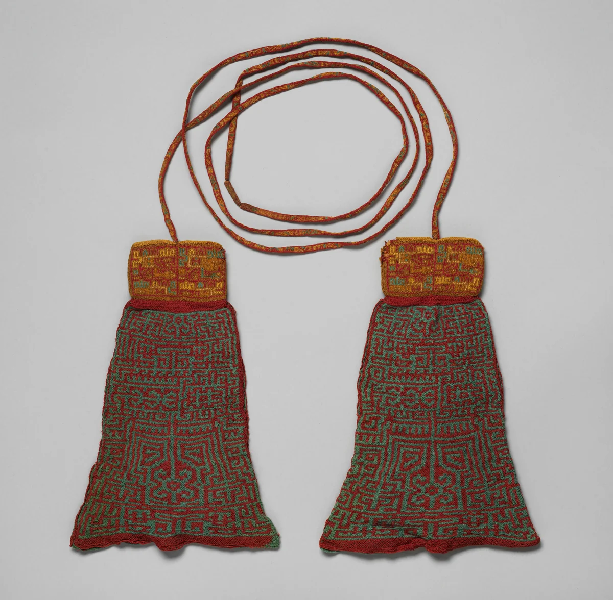 Headband with ornamental tassels by Nasca artist, textile, 500-800