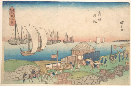 River View at Takanawa by Utagawa Hiroshige (歌川広重), print, 1846-1866