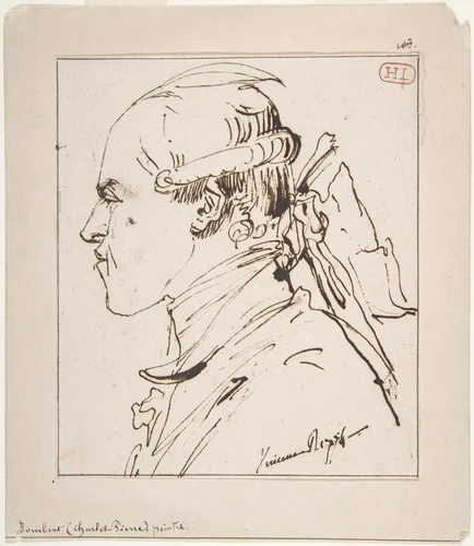 Pierre-Charles Jombert by François-André Vincent, drawing, 1774