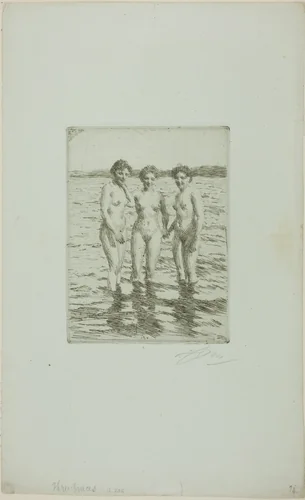 The Three Graces by Anders Zorn, print, 1910