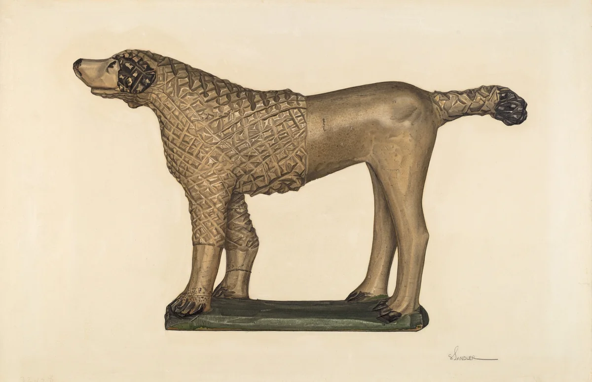 Poodle by Selma Sandler, index of american design, 1940