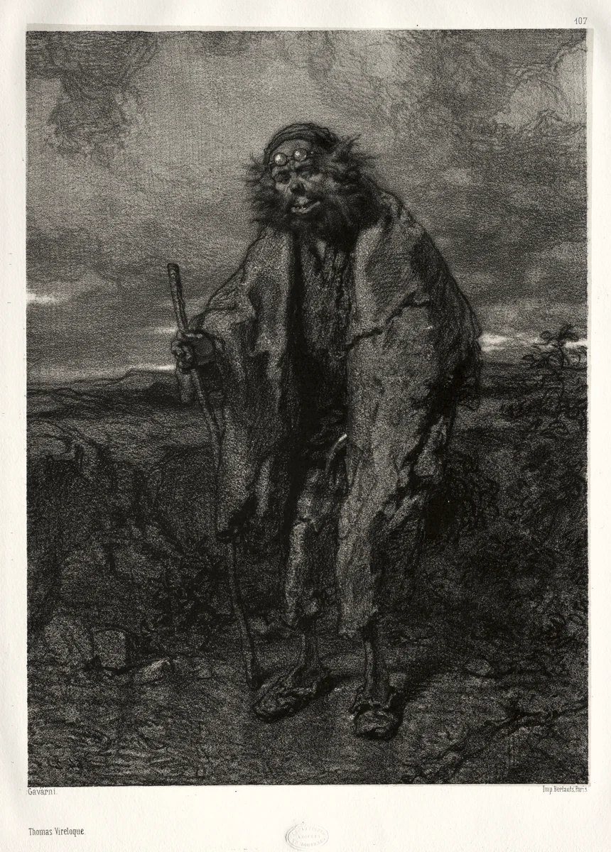 Old and Modern Artists: Thomas Vireloque by Paul Gavarni, print, 1854-1866