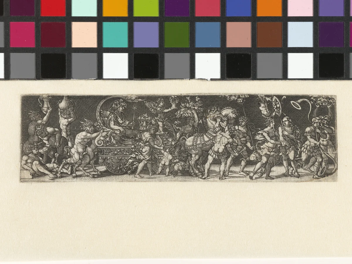 Triomf van Bacchus by Unknown, print, 1528-1555
