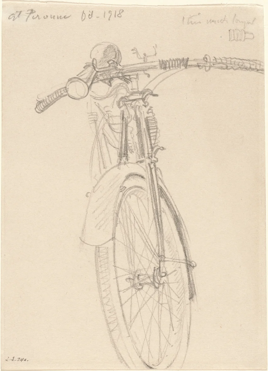 Motorcycle by John Singer Sargent, drawing, 1918
