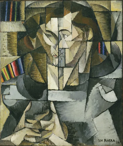Young Man in a Gray Sweater (Jacques Lipchitz) by Diego Rivera, painting, 1914