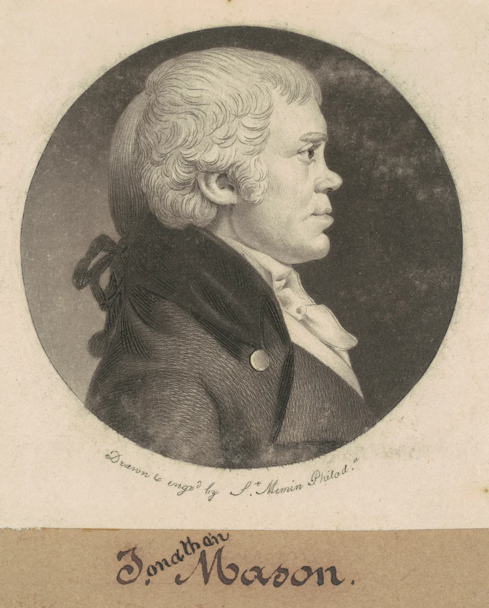 Jonathan Mason by Charles B. J. Févret de Saint-Mémin, print, 1800