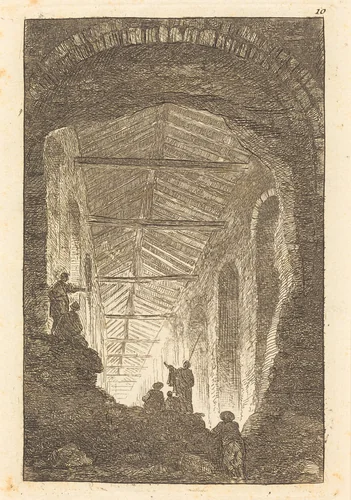 The Ancient Gallery by Hubert Robert, print, 1733-1808