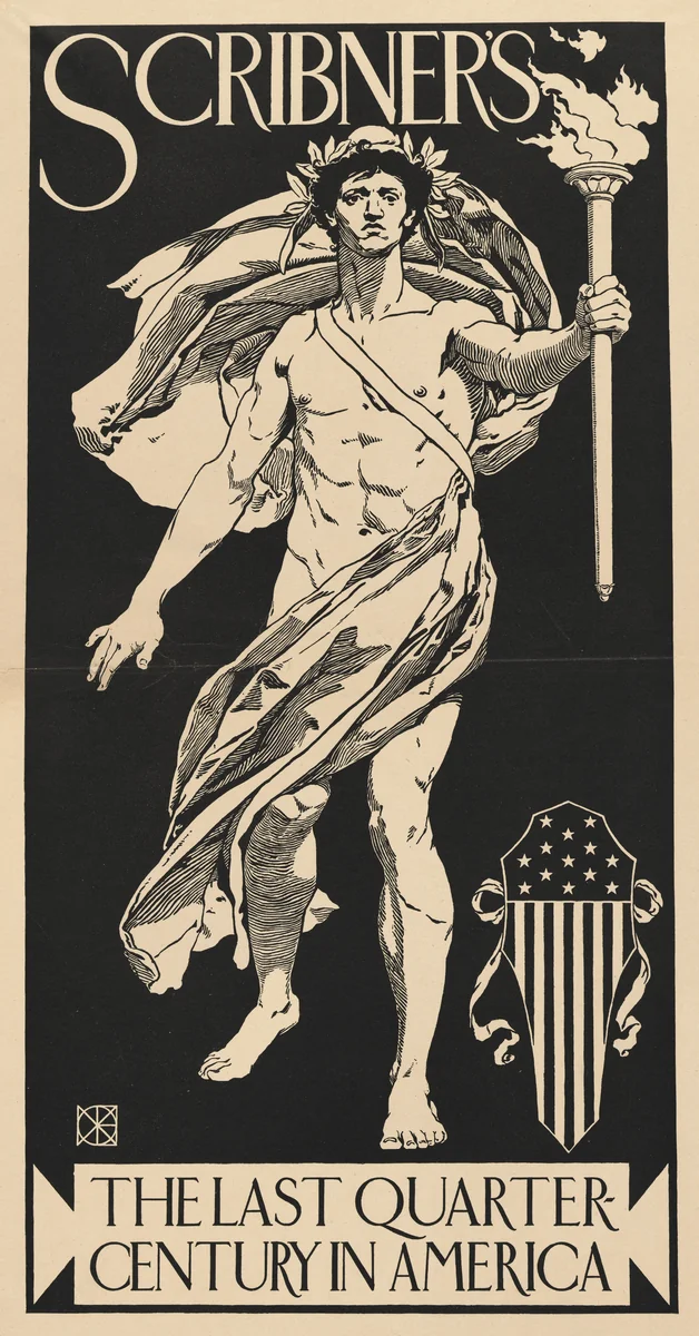 Scribner's The Last Quarter-Century in America by Kenyon Cox, print, 1895