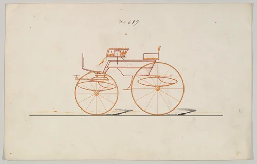 Phaeton # 689 by Brewster & Co., drawing, 1850-1870