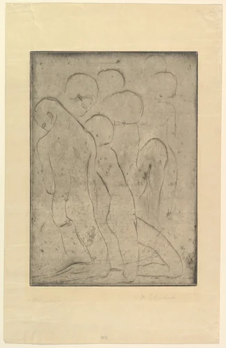 Composition (Große Komposition) by Wilhelm Lehmbruck, print, 1913