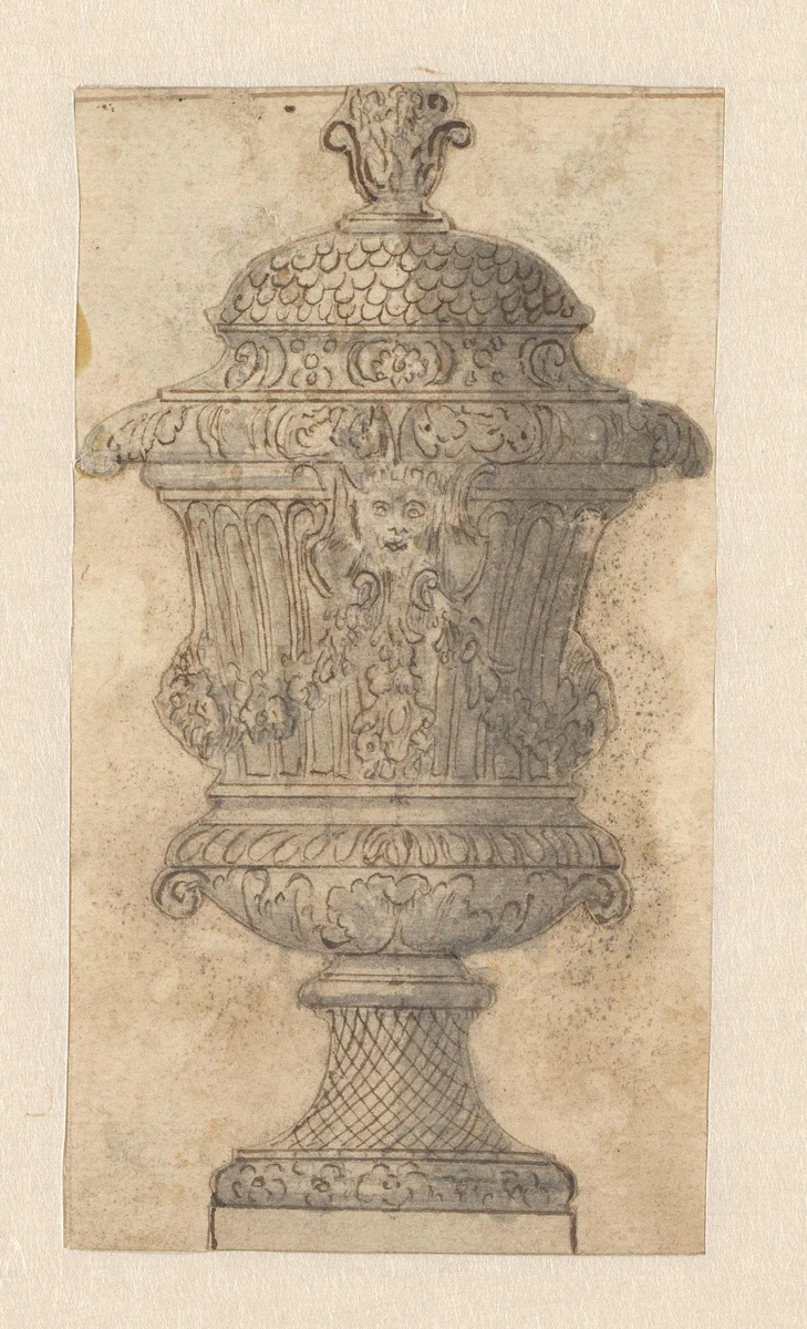 Ontwerp voor een tuinvaas by anonymous, drawing, 1700