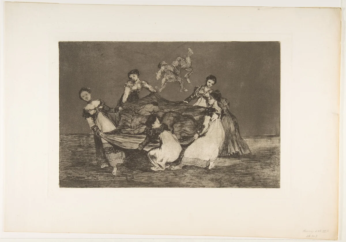 Feminine Folly, from "The Disparates" (Follies / Irrationalities) by Goya, print, 1810-1820