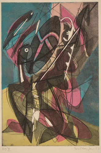 Combat by Stanley William Hayter, print, 1953