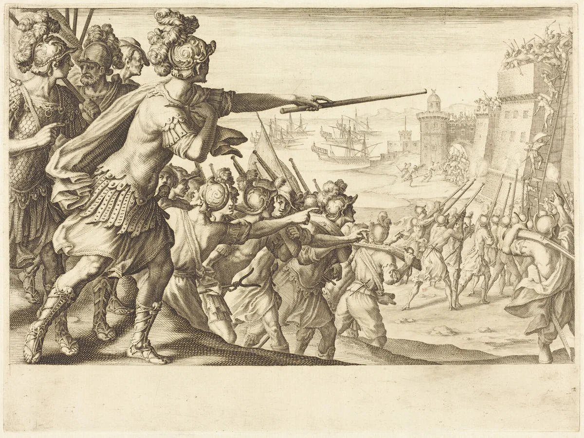 Taking of Bone by Jacques Callot, print, 1614